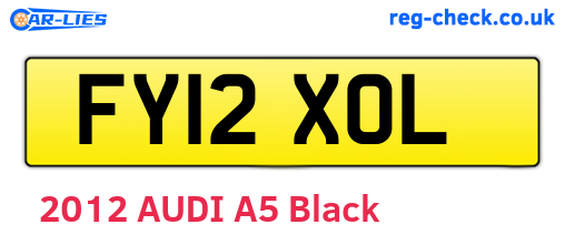 FY12XOL are the vehicle registration plates.
