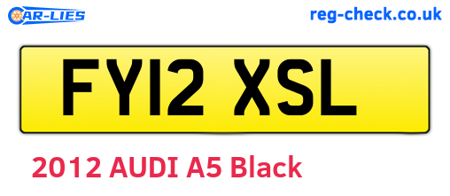 FY12XSL are the vehicle registration plates.