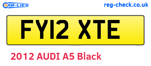 FY12XTE are the vehicle registration plates.