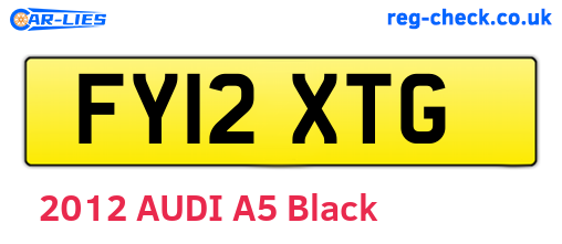 FY12XTG are the vehicle registration plates.