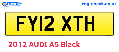 FY12XTH are the vehicle registration plates.