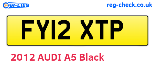FY12XTP are the vehicle registration plates.