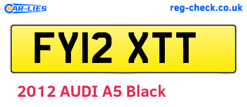 FY12XTT are the vehicle registration plates.