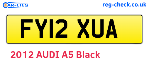 FY12XUA are the vehicle registration plates.