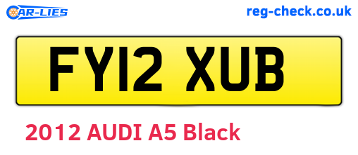 FY12XUB are the vehicle registration plates.