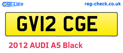 GV12CGE are the vehicle registration plates.