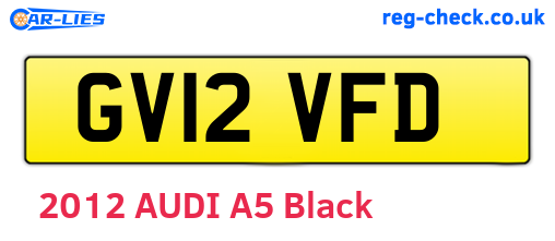 GV12VFD are the vehicle registration plates.