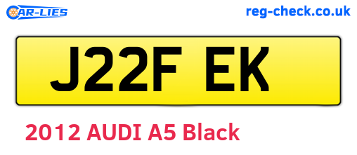 J22FEK are the vehicle registration plates.