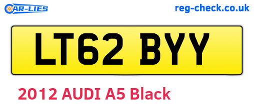LT62BYY are the vehicle registration plates.