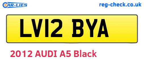 LV12BYA are the vehicle registration plates.