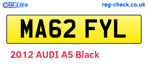 MA62FYL are the vehicle registration plates.