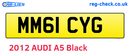 MM61CYG are the vehicle registration plates.