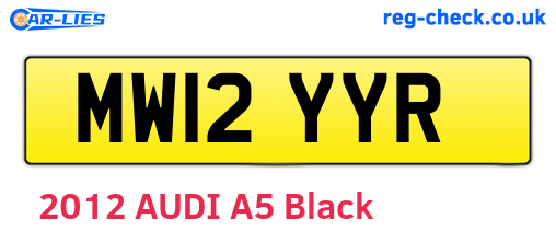 MW12YYR are the vehicle registration plates.
