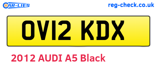OV12KDX are the vehicle registration plates.