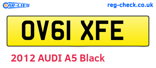 OV61XFE are the vehicle registration plates.