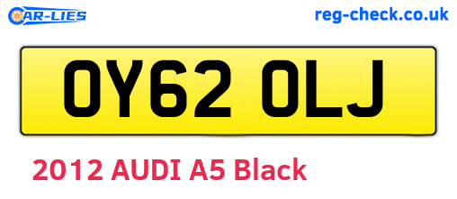 OY62OLJ are the vehicle registration plates.