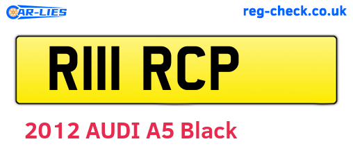 R111RCP are the vehicle registration plates.