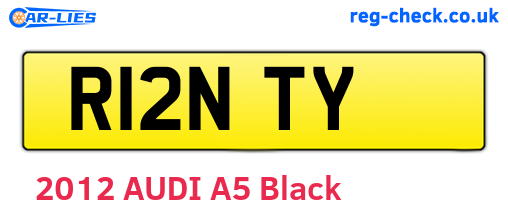 R12NTY are the vehicle registration plates.