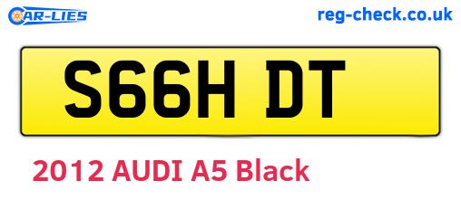 S66HDT are the vehicle registration plates.