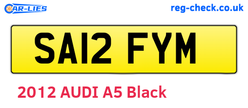 SA12FYM are the vehicle registration plates.