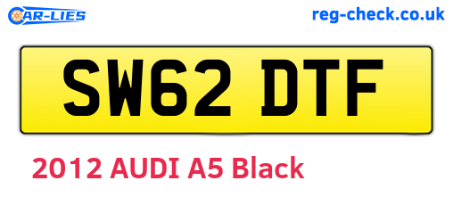 SW62DTF are the vehicle registration plates.
