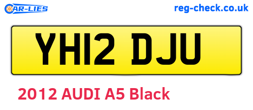YH12DJU are the vehicle registration plates.