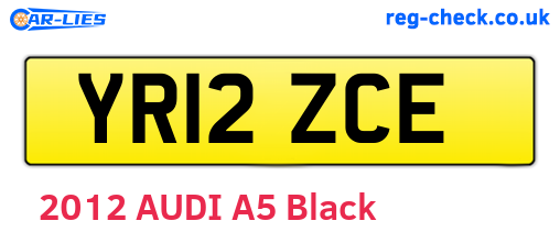 YR12ZCE are the vehicle registration plates.