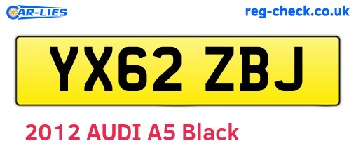 YX62ZBJ are the vehicle registration plates.