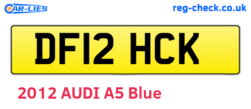 DF12HCK are the vehicle registration plates.