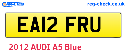 EA12FRU are the vehicle registration plates.