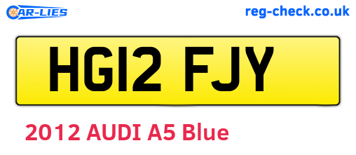 HG12FJY are the vehicle registration plates.
