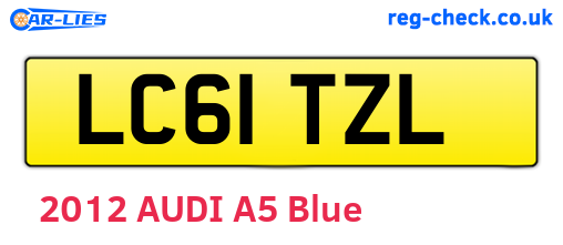 LC61TZL are the vehicle registration plates.