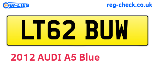 LT62BUW are the vehicle registration plates.
