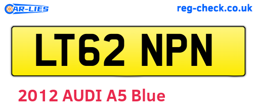 LT62NPN are the vehicle registration plates.