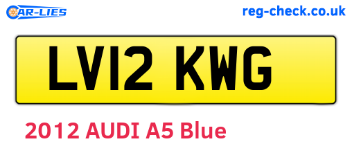 LV12KWG are the vehicle registration plates.