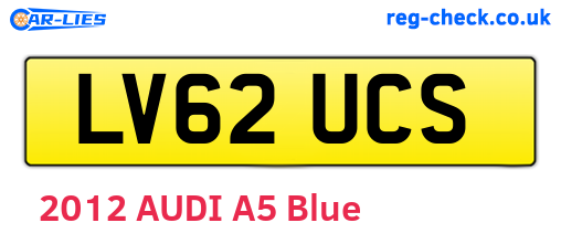 LV62UCS are the vehicle registration plates.