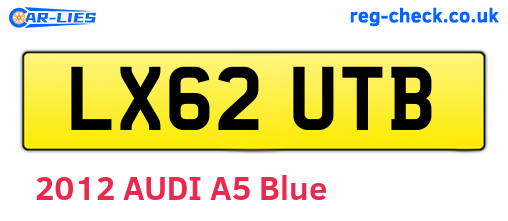 LX62UTB are the vehicle registration plates.