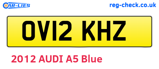 OV12KHZ are the vehicle registration plates.