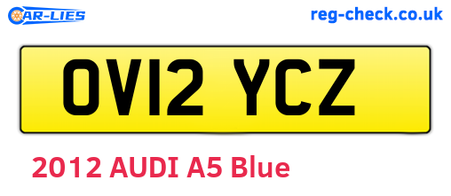 OV12YCZ are the vehicle registration plates.
