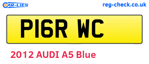 P16RWC are the vehicle registration plates.