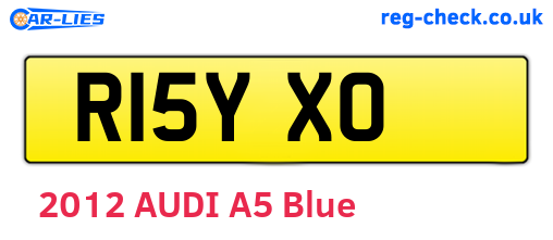 R15YXO are the vehicle registration plates.