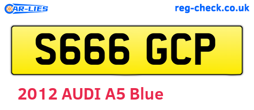 S666GCP are the vehicle registration plates.