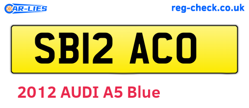 SB12ACO are the vehicle registration plates.