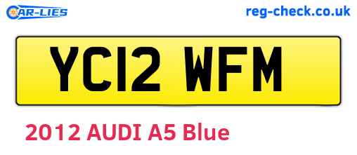 YC12WFM are the vehicle registration plates.