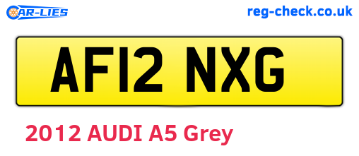 AF12NXG are the vehicle registration plates.