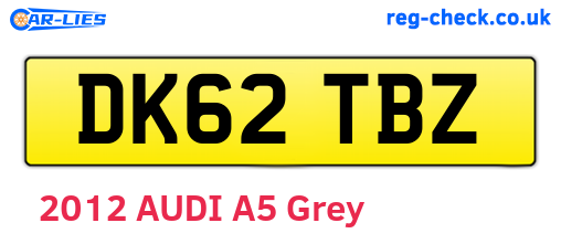 DK62TBZ are the vehicle registration plates.