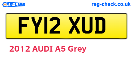 FY12XUD are the vehicle registration plates.
