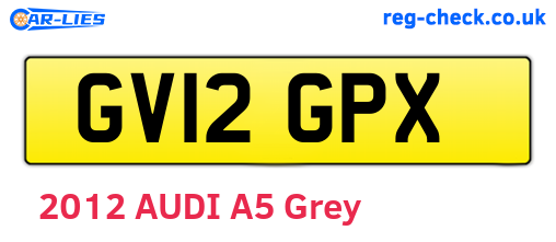 GV12GPX are the vehicle registration plates.