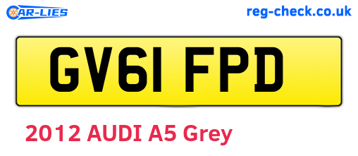 GV61FPD are the vehicle registration plates.