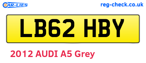 LB62HBY are the vehicle registration plates.